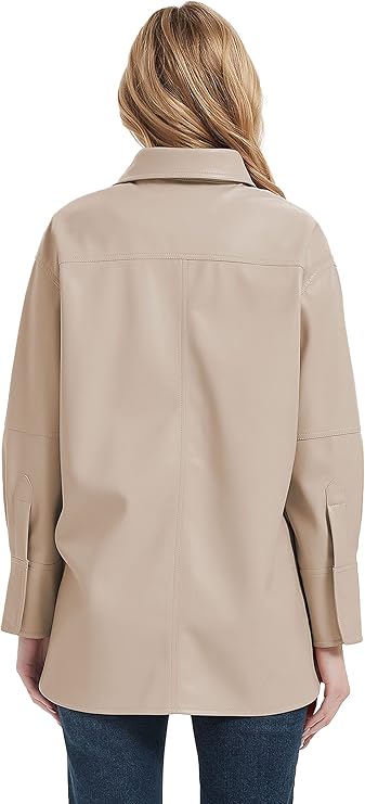 Blcak leather shirt - Image 2