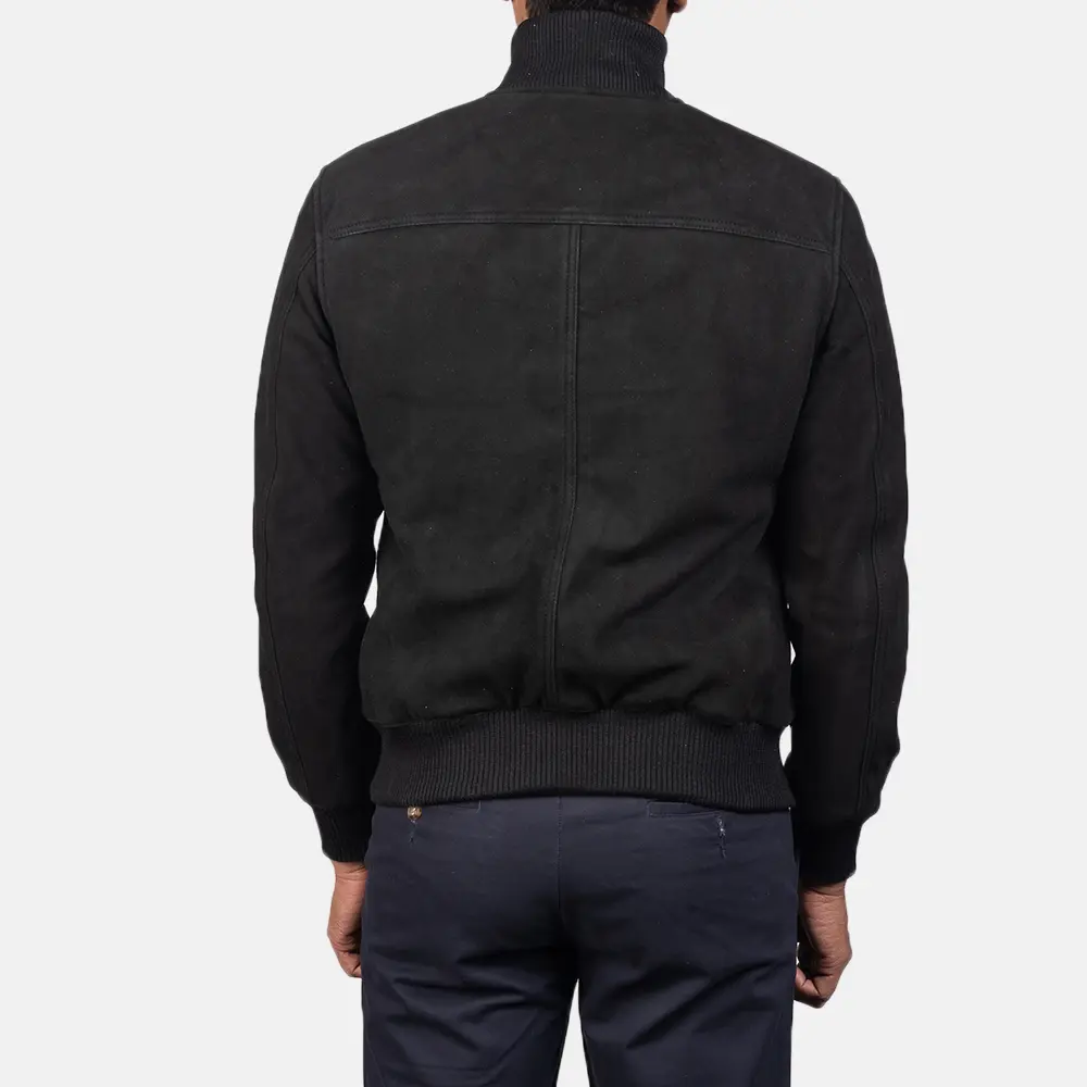Stallon Black Suede Trucker Jacket - Image 2
