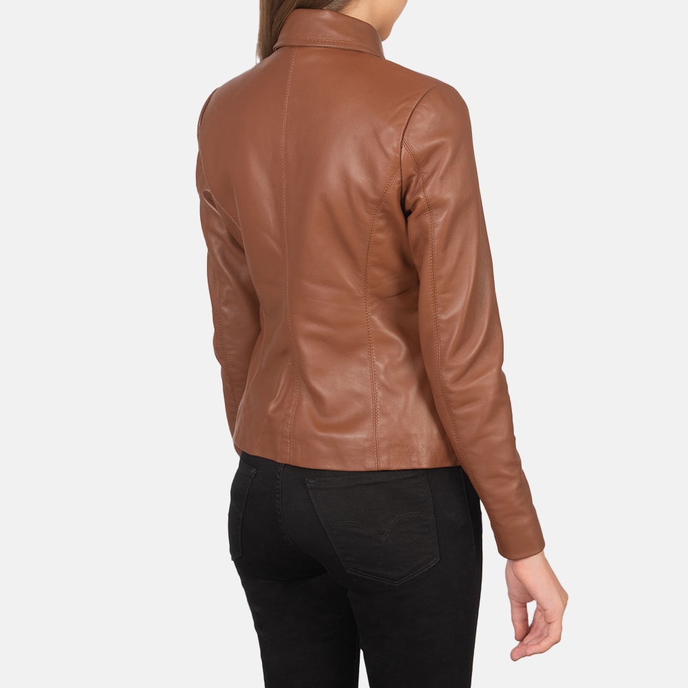 Brown Leather Jacket - Image 2