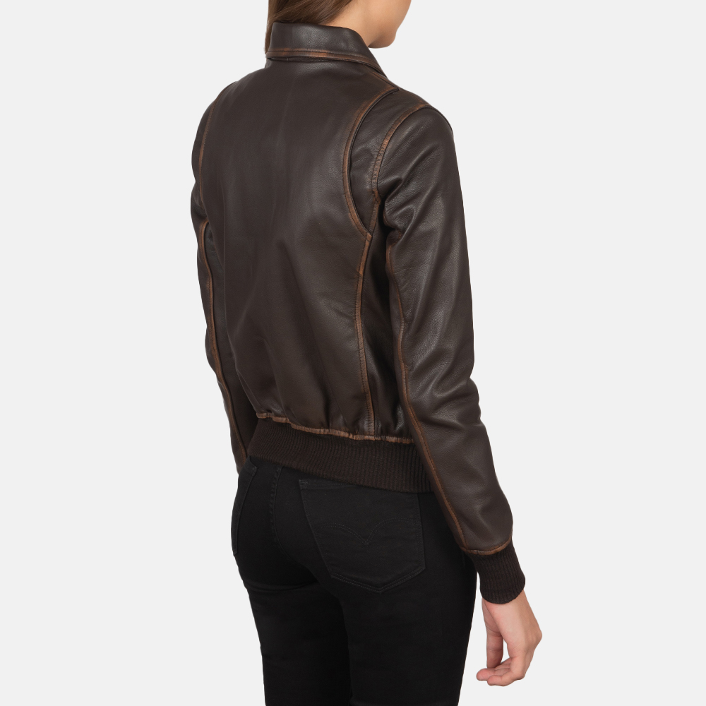 Brown Leather Jacket - Image 2