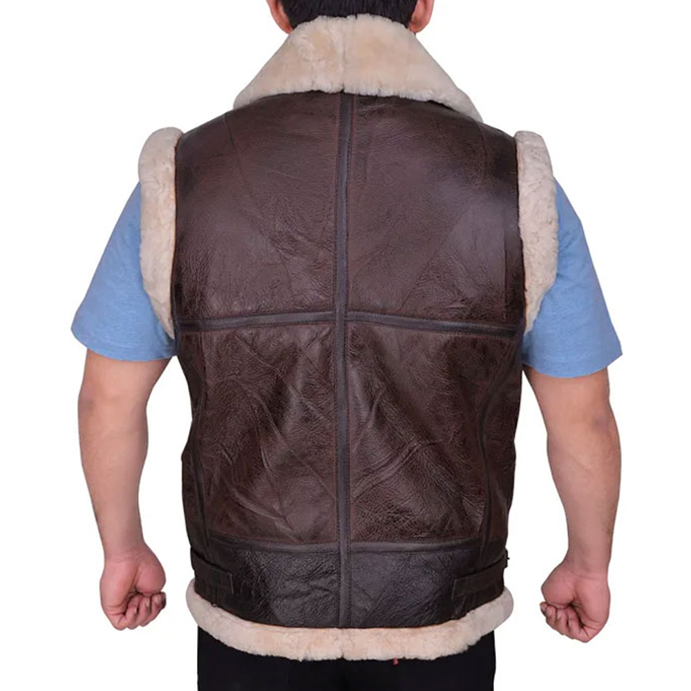 Shearling Brown Vest - Image 2