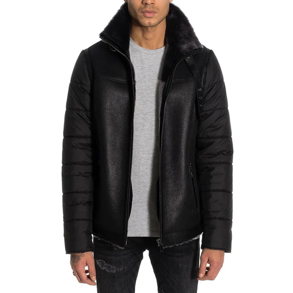 Ralf Men's Merino Shearling Sheepskin Coat - Black